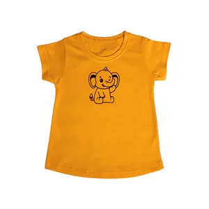 تی شرت آستین کوتاه دخترانه مدل بچه فیل تپلو کد O.Blk