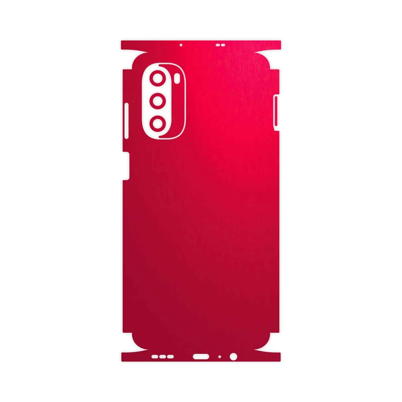 برچسب پوششی ماهوت مدل Matte-Warm-Red-FullSkin مناسب برای گوشی موبایل موتورولا Moto G52