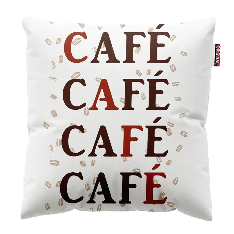  کوسن پاد آفرین طرح قهوه کافی کافه coffee کد 4006 سایز 30*30 سانتی متر