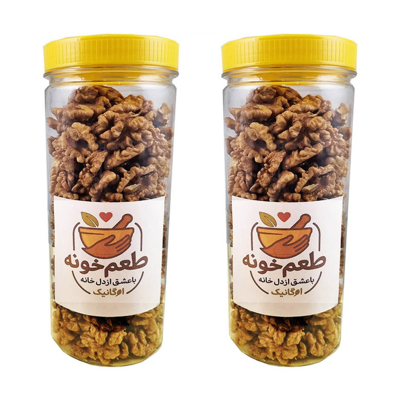مغز گردو ارگانیک تویسرکان طعم خونه - 500 گرم بسته 2 عددی