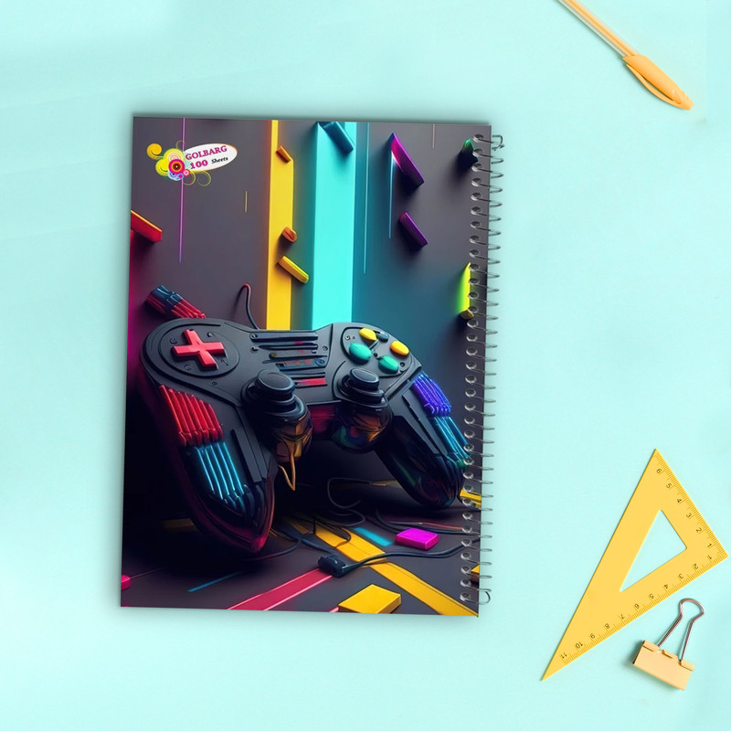 دفتر مشق 100 برگ گلبرگ مدل پسرانه کد 889