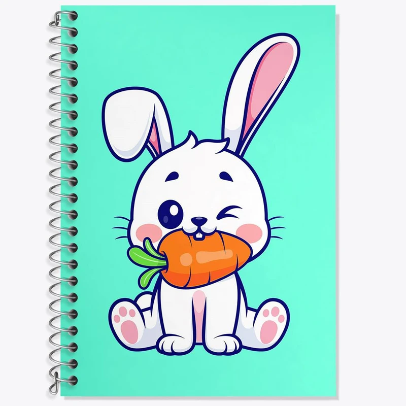 دفتر زبان 50 برگ خندالو مدل سه خط طرح خرگوش کد 26225