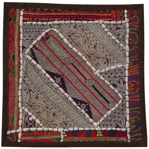 رومیزی سوزن دوزی مدل چهل تیکه عسلی کد KOH38