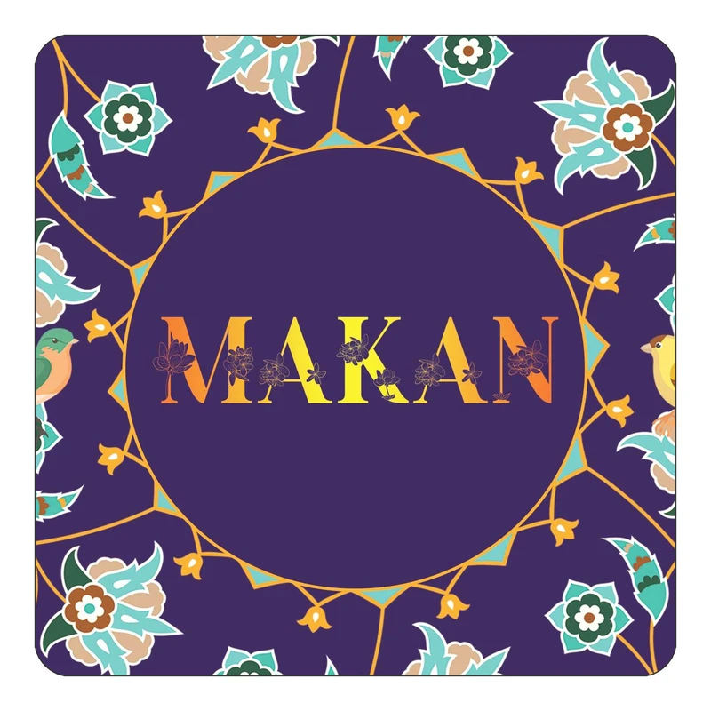 مگنت کاکتی طرح اسم ماکان makan مدل گل و بلبل کد mg15058