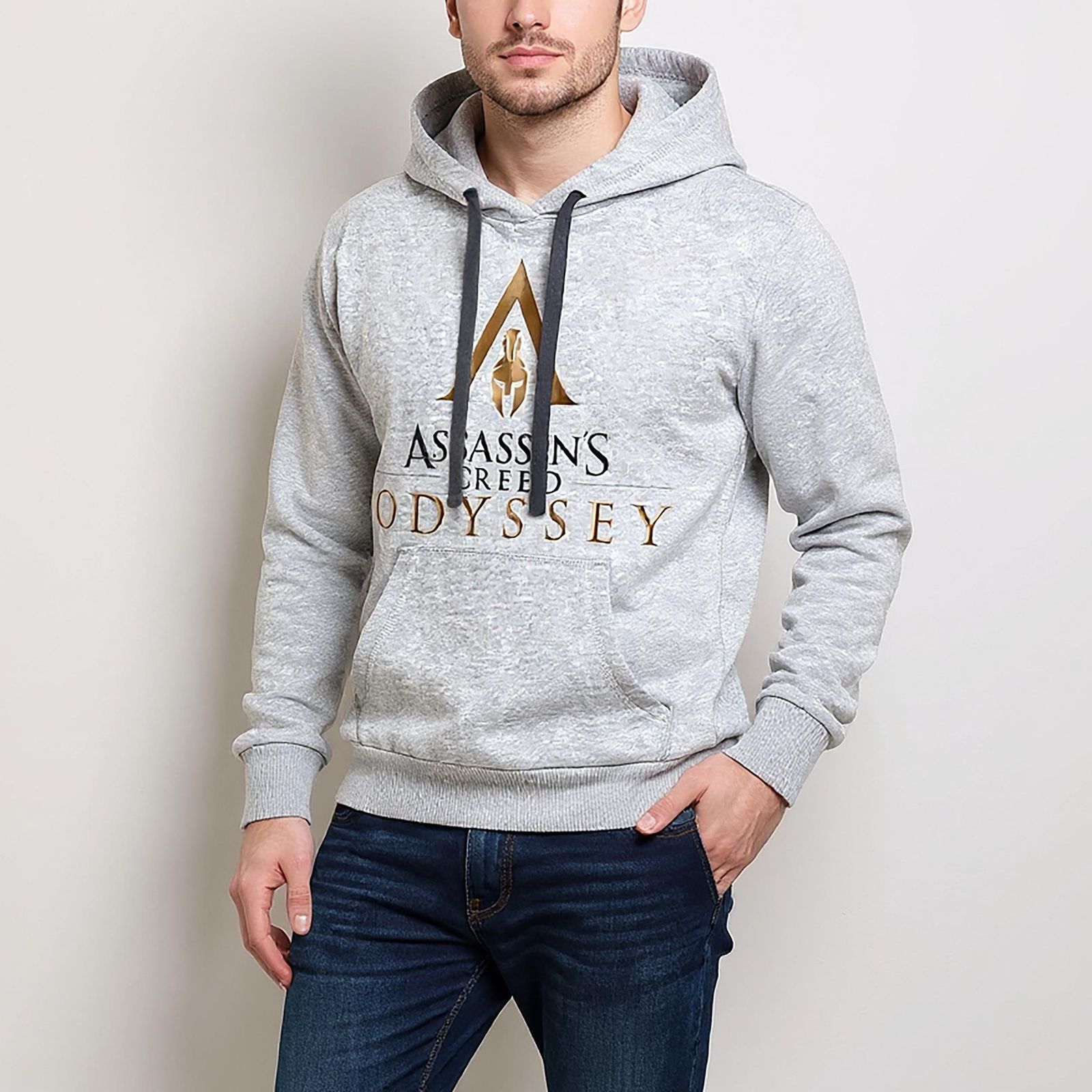 هودی مردانه طرح Assassins کد S436 رنگ طوسی -  - 1