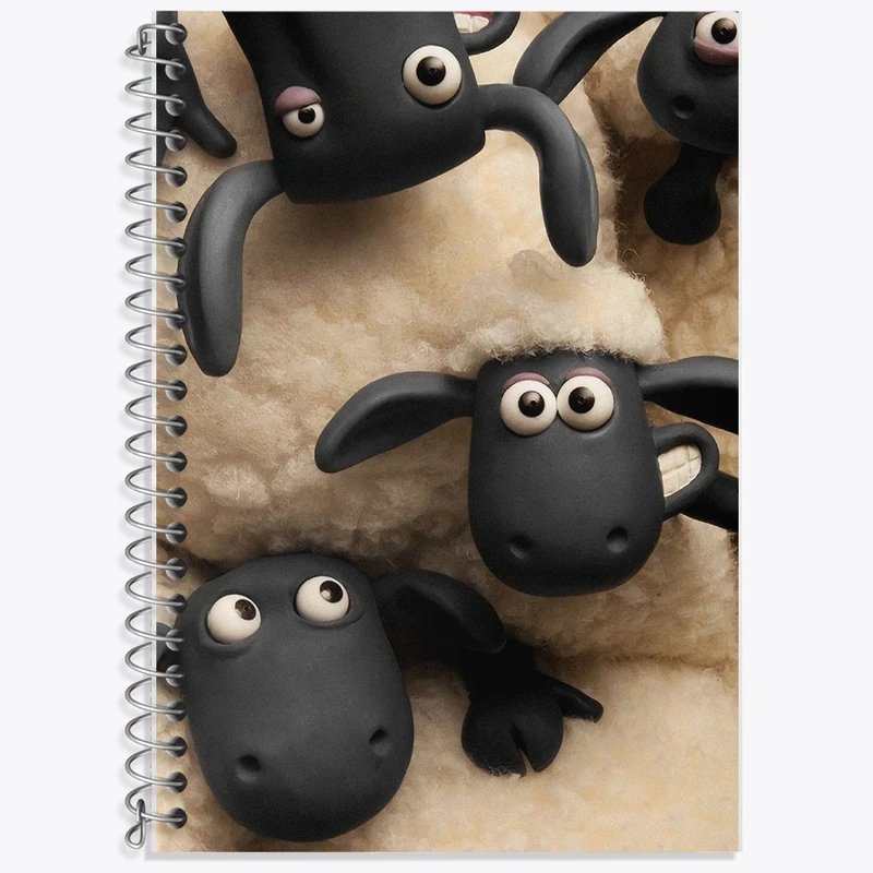 دفتر زبان 50 برگ خندالو مدل سه خط طرح بره ناقلا کد F894