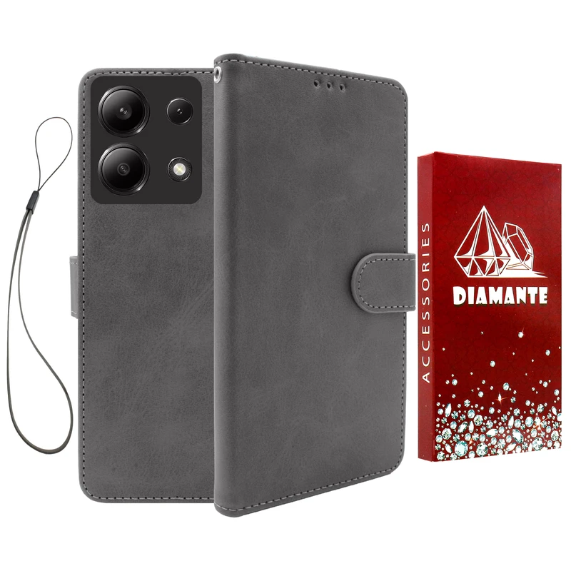 کیف کلاسوری دیامانته مدل Chanta Rd مناسب برای گوشی موبایل شیائومی Poco M6 Pro 4G به همراه بندآویز