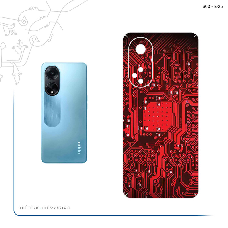برچسب پوششی ماهوت مدل Red_Printed_Circuit_Board مناسب برای گوشی موبایل اپو A98