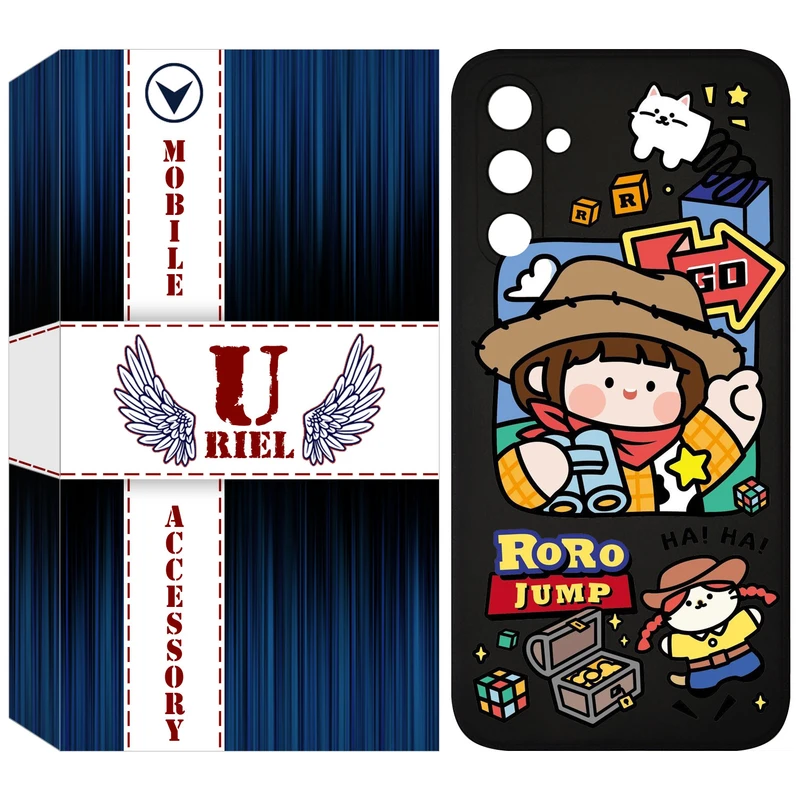 کاور یوریل مدل KSH کد 29 طرح دختر خوشحال مناسب برای گوشی موبایل سامسونگ Galaxy A54