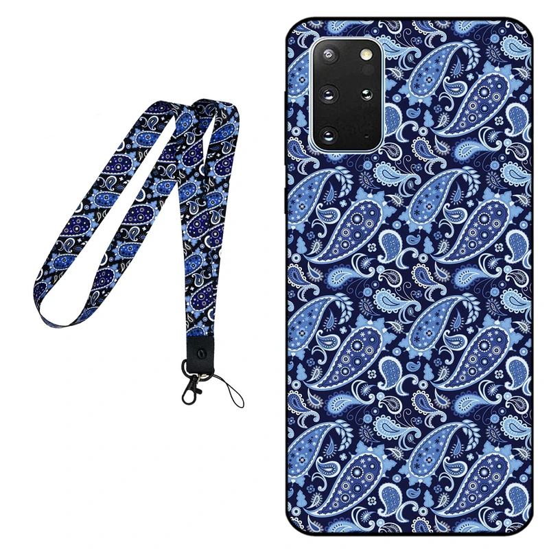 کاور مگافون طرح بته جقه مدل 0026 مناسب برای گوشی موبایل سامسونگ Galaxy S20 Plus به همراه بند گردنی