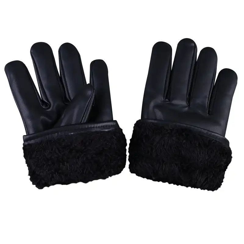 دستکش مدل چرم داخل خز