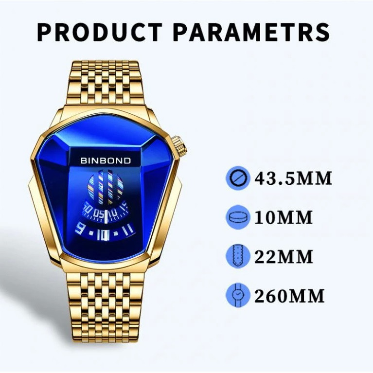 ساعت مچی دیجیتال  مدل 3D Glass Quartz