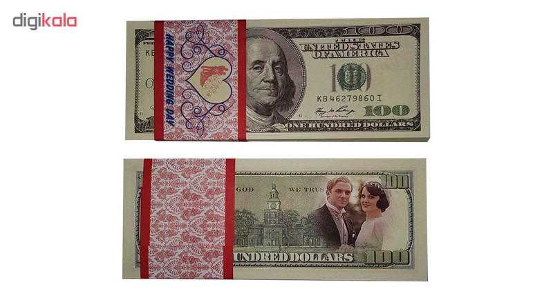 اسکناس طرح دلار بسته 100 عددی
