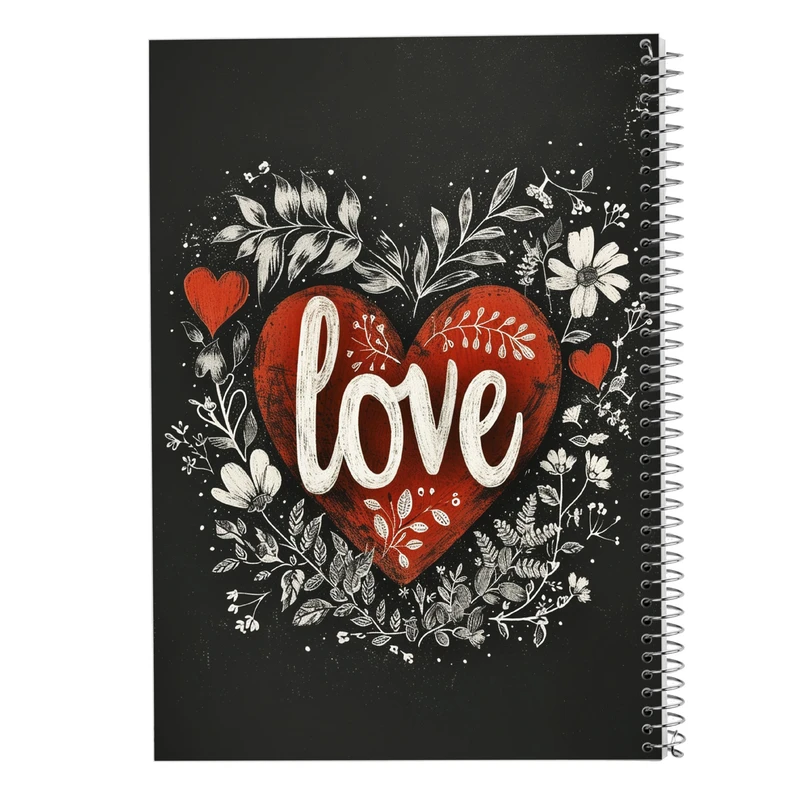 دفتر مشق 100 برگ مدوپد مدل عاشقانه love کد DF14273