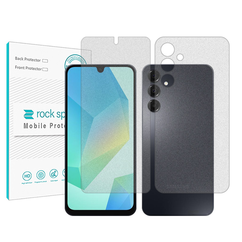 محافظ صفحه نمایش مات راک اسپیس مدل Resistant‌ مناسب برای گوشی موبایل سامسونگ Galaxy A16  به همراه محافظ پشت گوشی