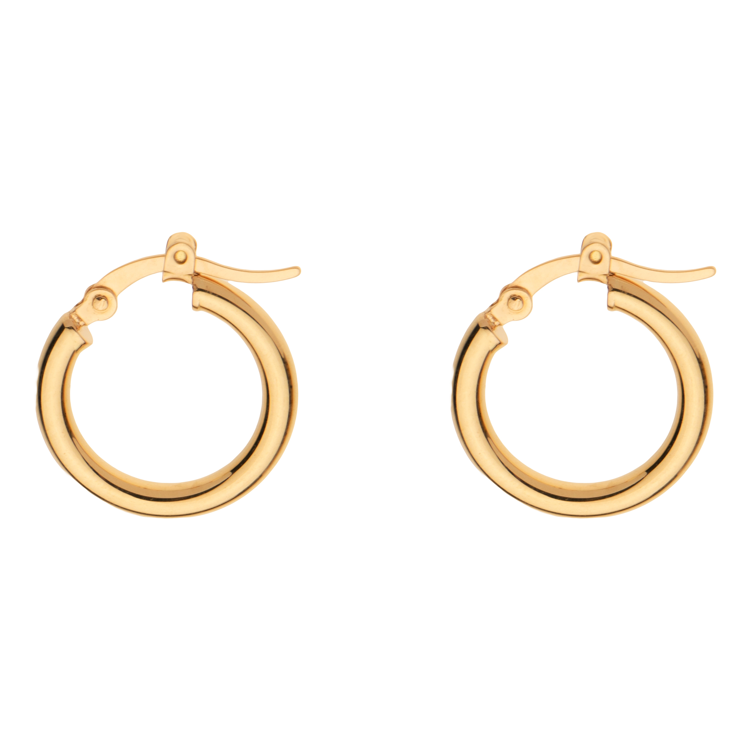 گوشواره حلقه‌ای طلا 18 عیار زنانه گلدم مدل E-3070043