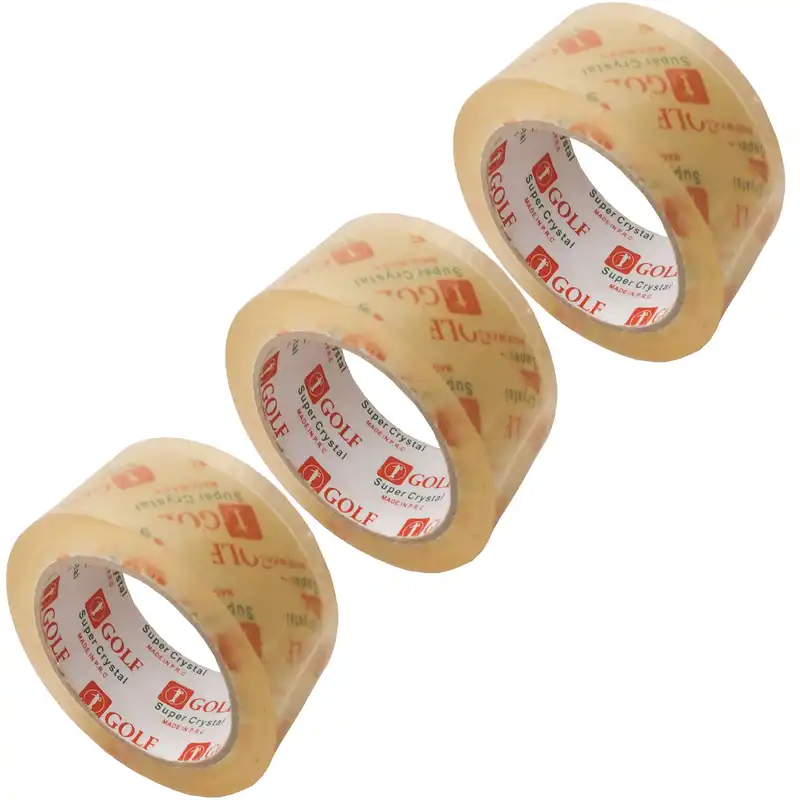 چسب پهن گلف مدل شیشه ای کد 3G110 عرض 5 سانتی متر بسته 3 عددی