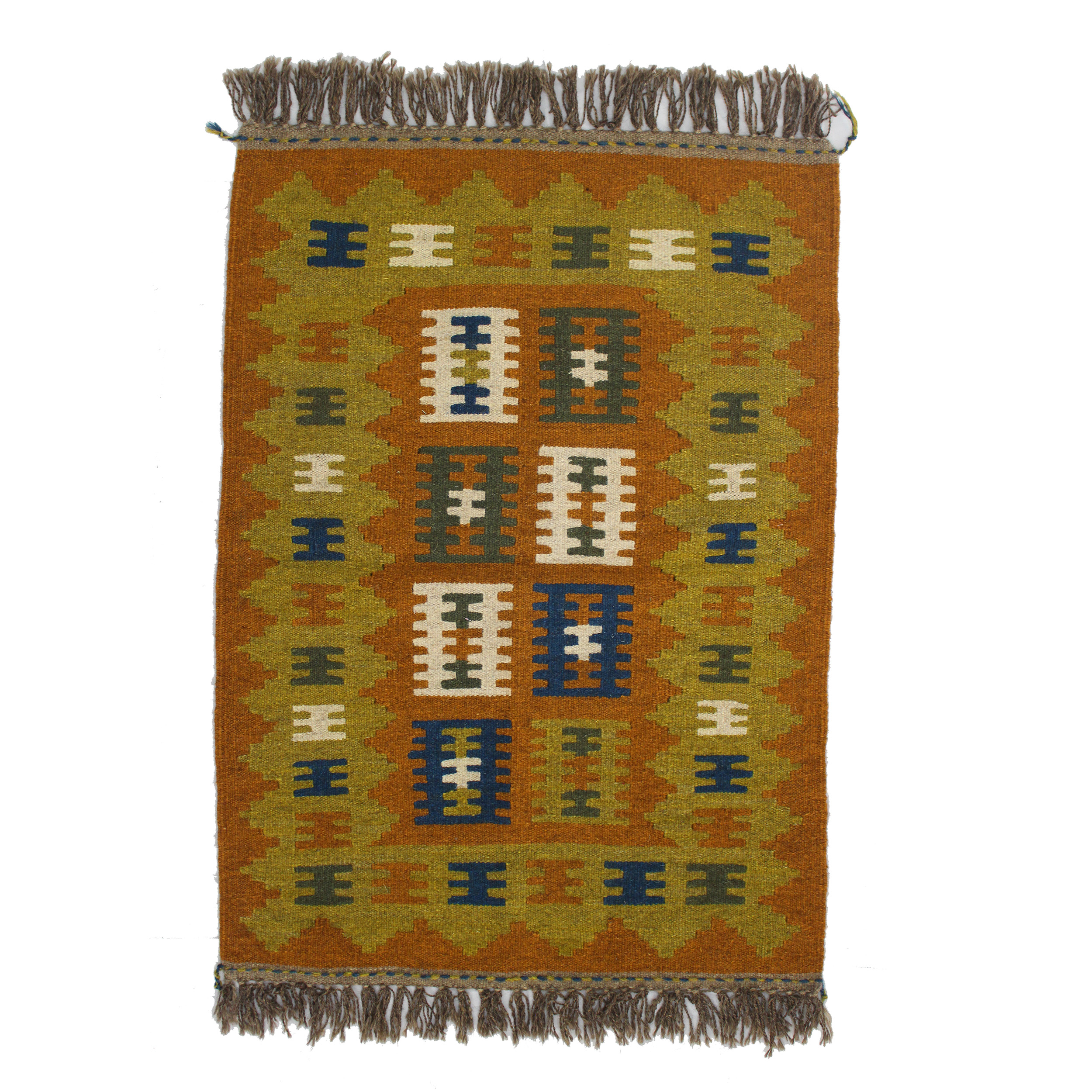 گلیم دستباف 1 متری طرح خشتی کد 124