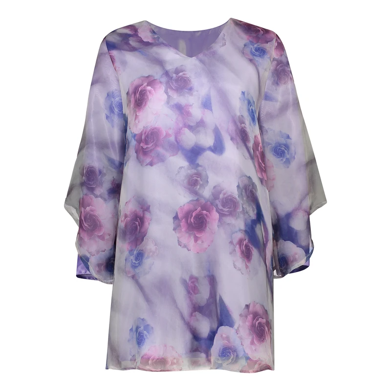 بلوز آستین بلند یقه گرد زنانه مدل کلوش حریر