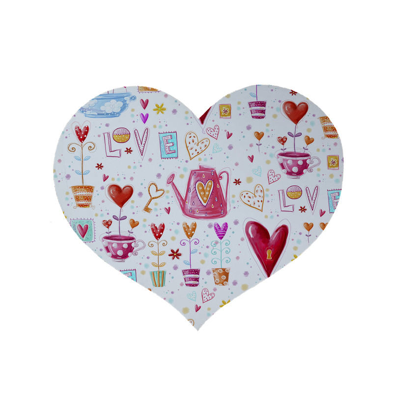 پادری مدل قلب طرح قلب کد 6235 سایز 90x90 سانتی متر