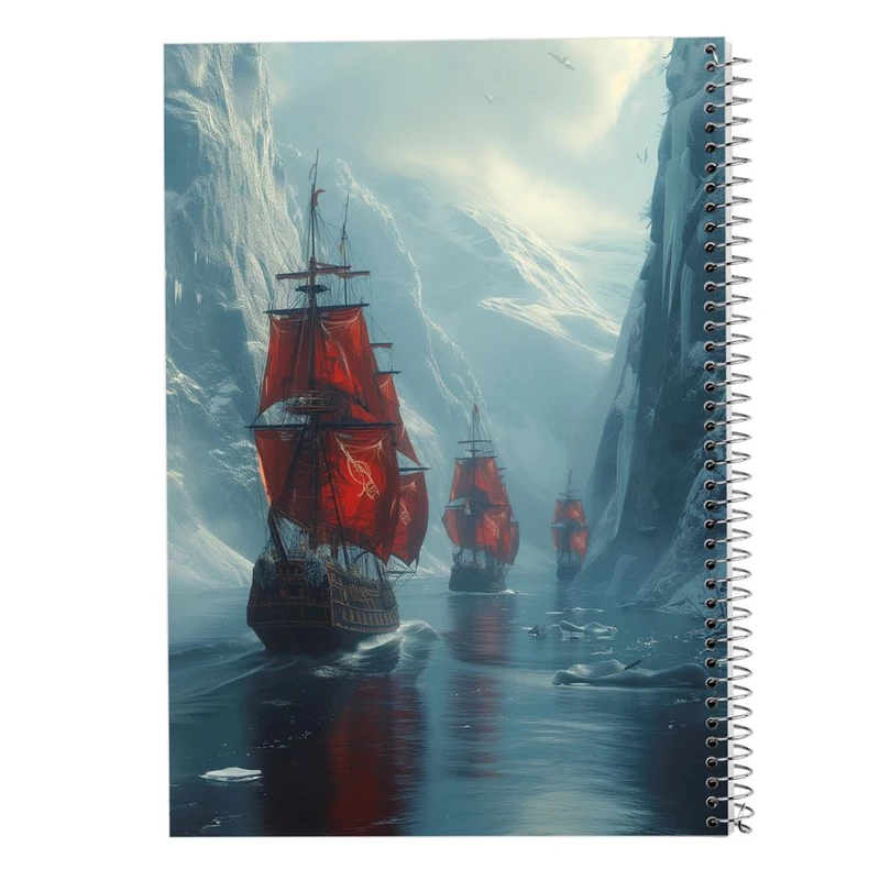 دفتر ژورنال نویسی 50 برگ مدوپد مدل نقطه ای طرح کشتی کد DF15113