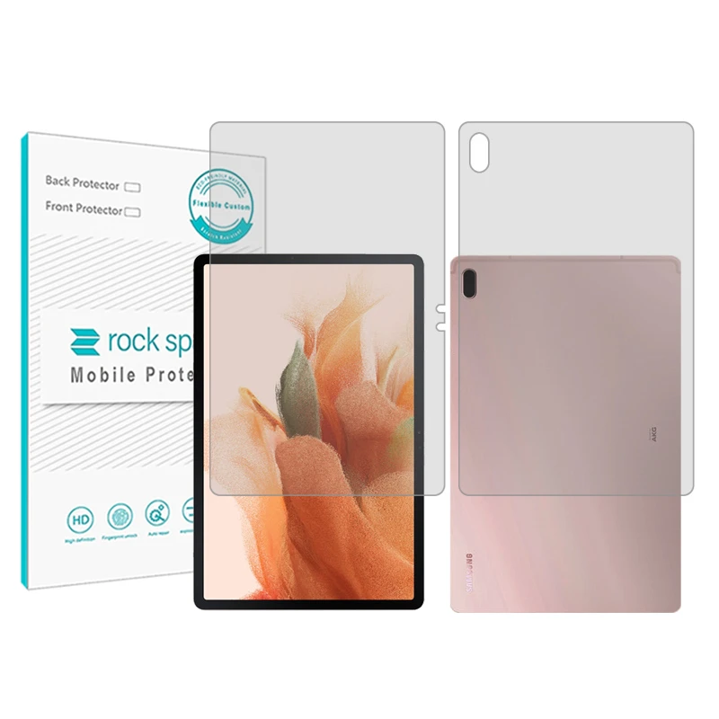 محافظ صفحه نمایش شفاف راک اسپیس مدل Hygel مناسب برای تبلت سامسونگ Galaxy Tab S7 FE به همراه محافظ پشت تبلت