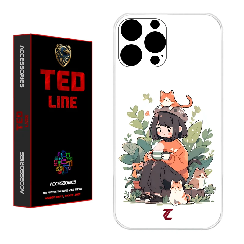 کاور تدلاین طرح گربه کد 1181 مناسب برای گوشی موبایل اپل Iphone 12 Pro