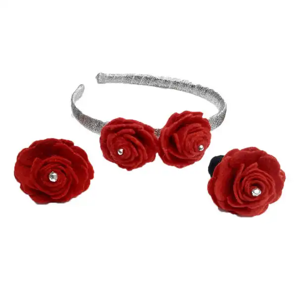 ست تل و کش مو دخترانه مدل 701 مجموعه 3 عددی