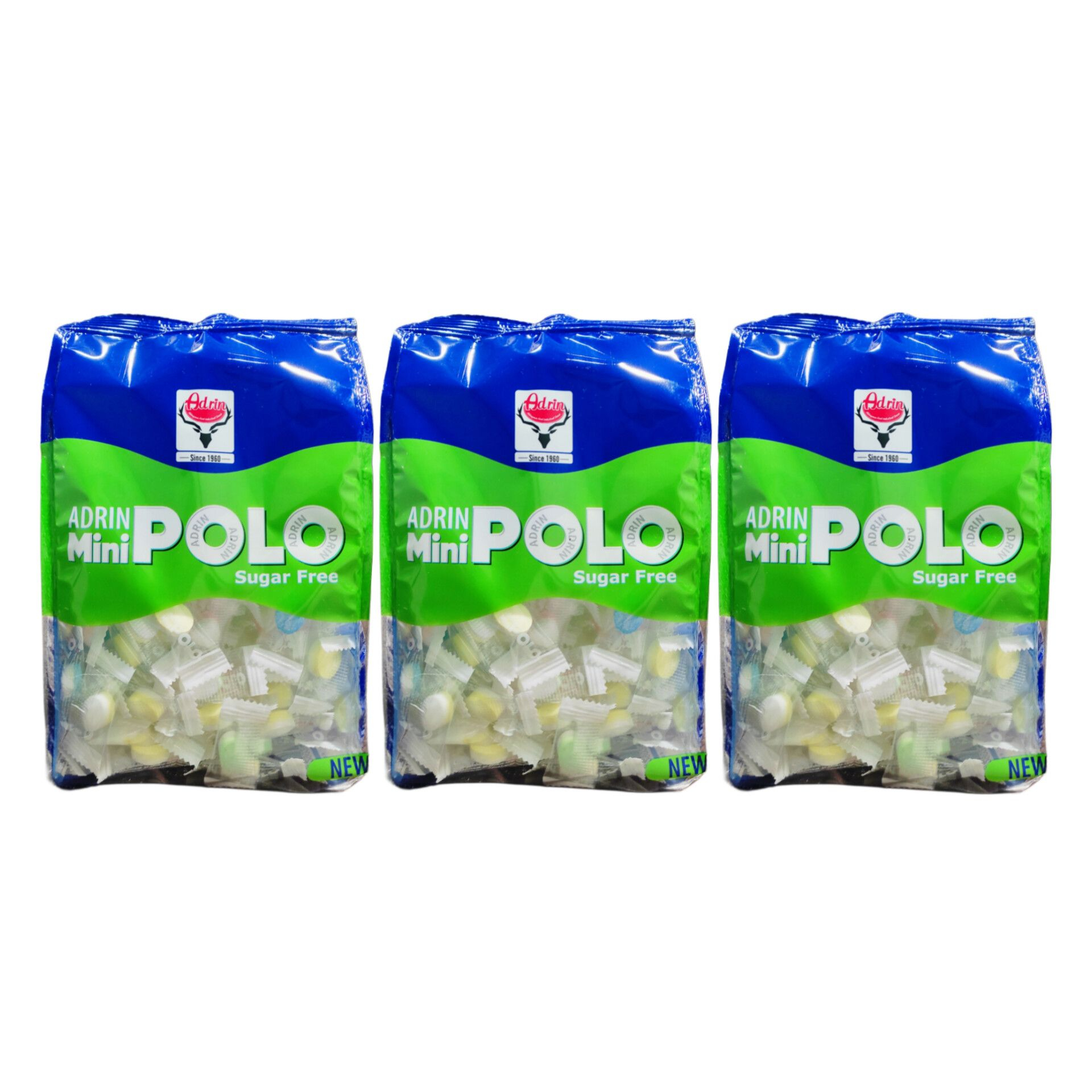 آبنبات قرص نعناع میوه ای آدرین - 120 گرم بسته 3 عددی