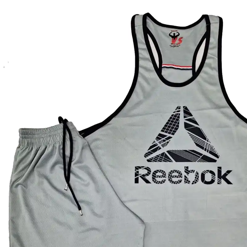 ست تاپ و شلوارک ورزشی مردانه مدل vsilverreeb2