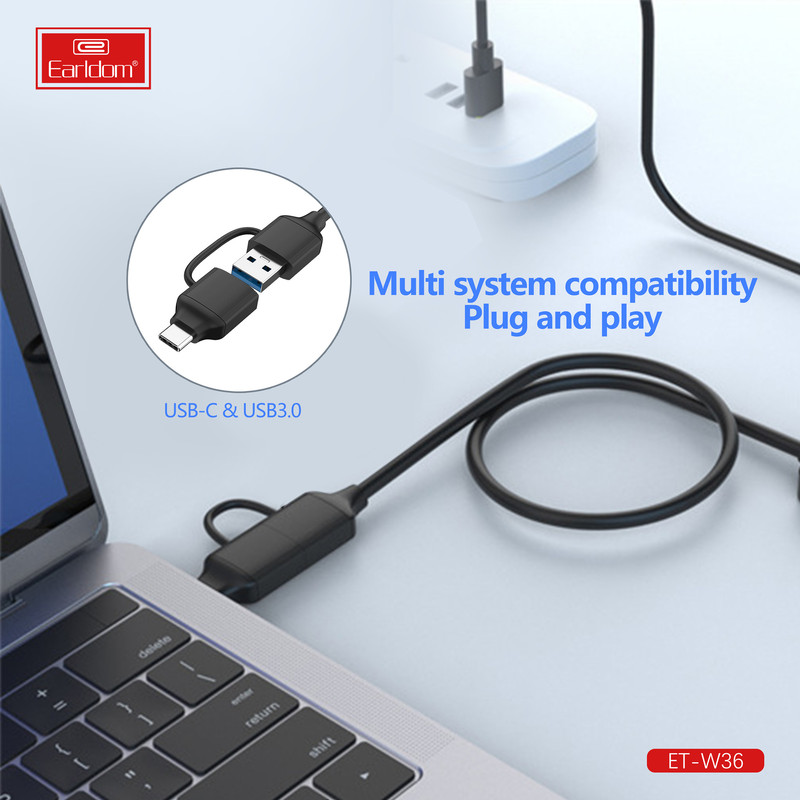 مبدل USB / USB-C به SATA ارلدام مدل W36