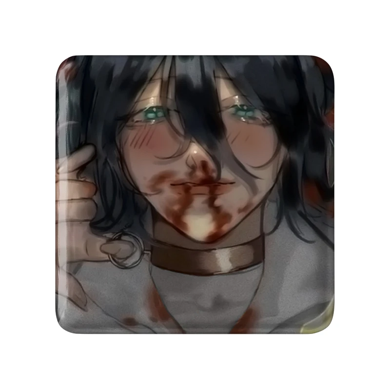 مگنت خندالو طرح ریزه انیمه مرد اره ای Chainsaw Man  مدل مربعی کد 18011