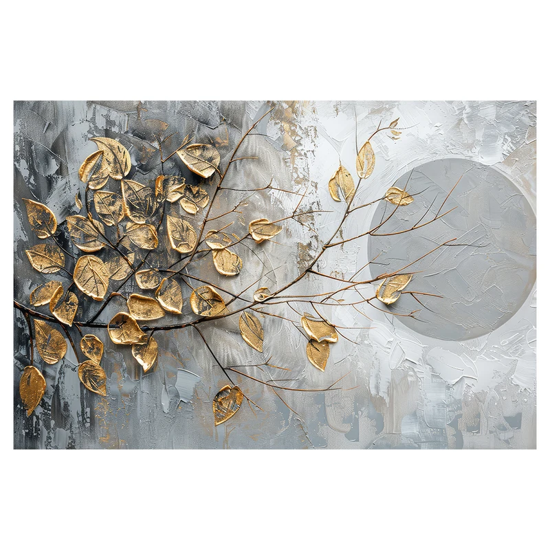 فرش پارچه‌ای مدل فرشینه طرح ماه و برگریزان کد AR3059734