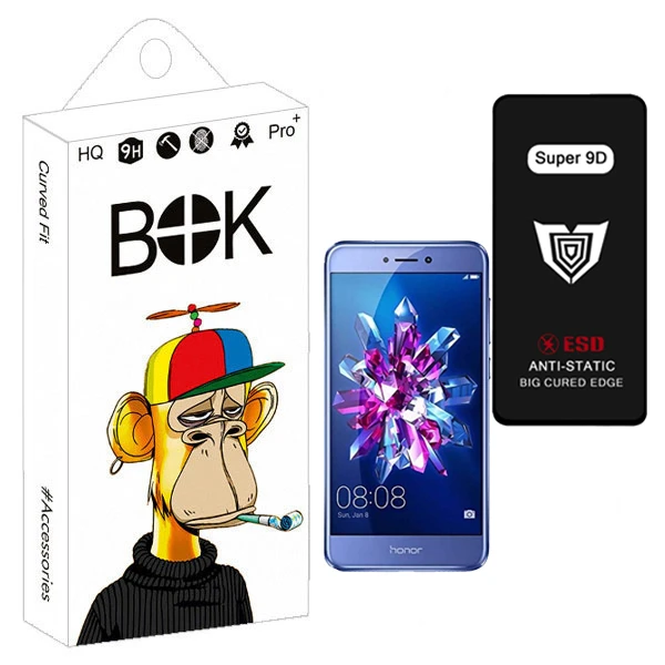 محافظ صفحه نمایش بوک مدل Super 9D Touch مناسب برای گوشی موبایل هوآوی 8 Lite