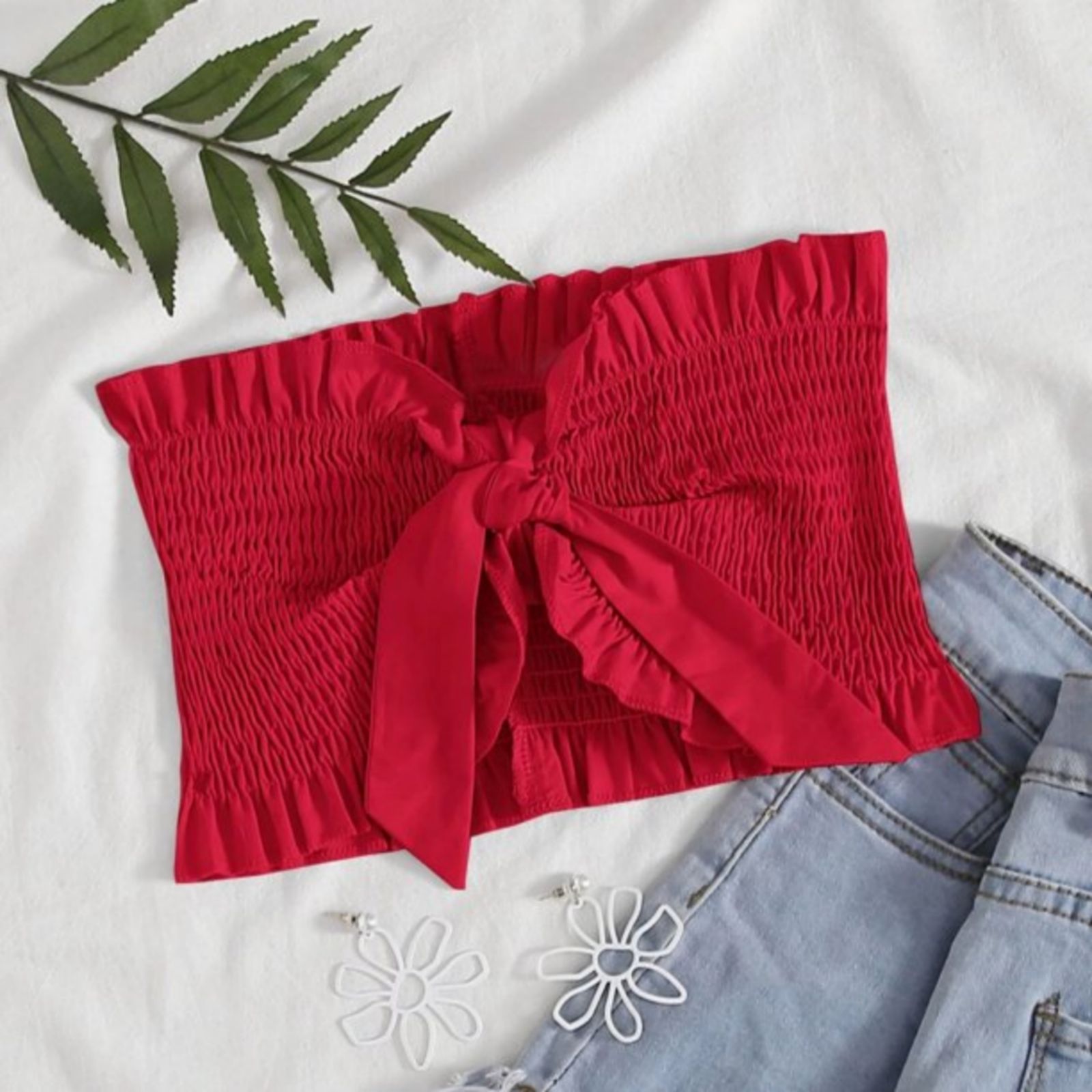 کراپتاپ زنانه مدل پاپیونی - - 5