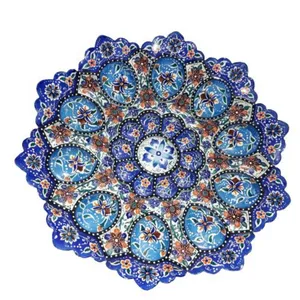بشقاب میناکاری طرح پرداز