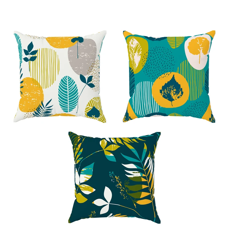 کاور کوسن مدل مخمل طرح بهار کد 5157 مجموعه سه عددی