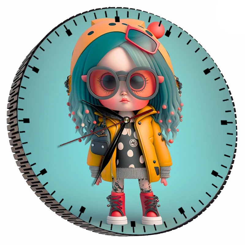 ساعت دیواری کودک مدل دختر