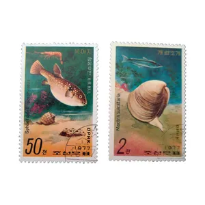 تمبر یادگاری مدل حیوانات دریایی کد bc-2270 مجموعه 2 عددی