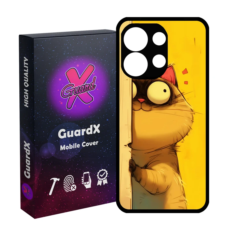 کاور گارد ایکس طرح Cat مدل Glass10729 مناسب برای گوشی موبایل شیائومی Redmi Note 13 4G