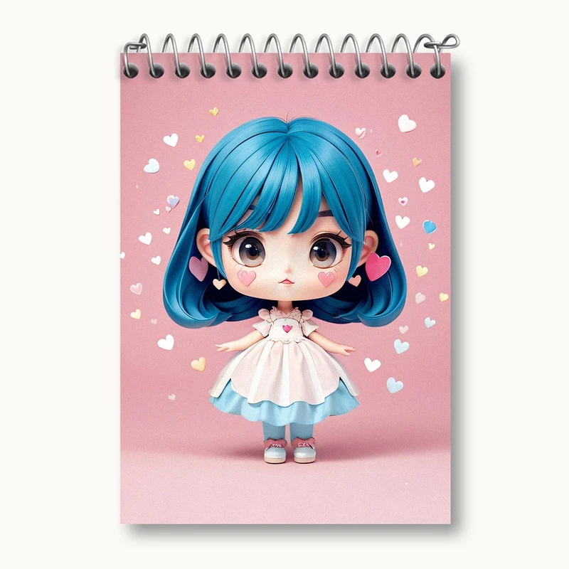 دفتر یادداشت 50 برگ خندالو مدل دخترانه (Girlish) کد 36856