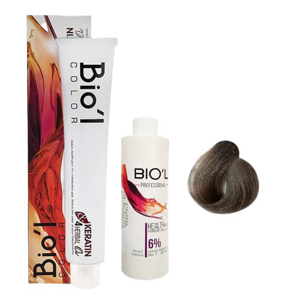 کیت رنگ مو بیول سری ASH شماره 9.1 حجم 100 میلی لیتر رنگ بلوند دودی خیلی روشن