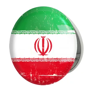 آینه جیبی خندالو طرح پرچم ایران مدل تاشو کد 23951 