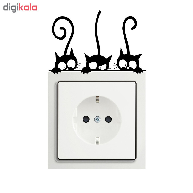 استیکر کلید و پریز پورنج طرح 3 گربه