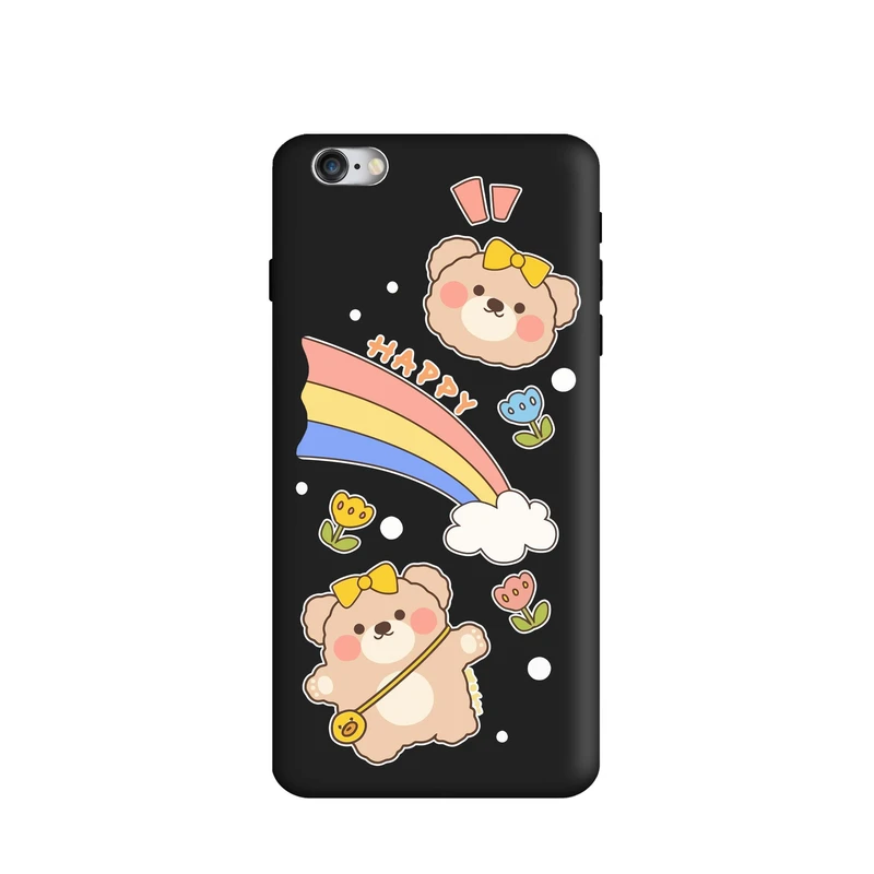 کاور طرح خرس رنگین کمان کد m4128 مناسب برای گوشی موبایل اپل iphone 6 Plus / 6s PIus