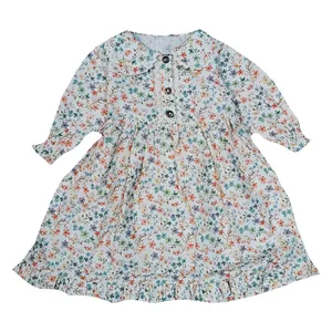 پیراهن دخترانه مدل سه دکمه