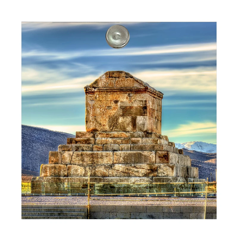 آینه جیبی طرح پاسارگاد آرامگاه کوروش هخامنشی مدل A124