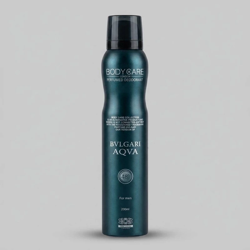 اسپری خوشبو کننده بدن مردانه بادی کر مدل Bvlgari Aqva حجم 200 میلی لیتر
