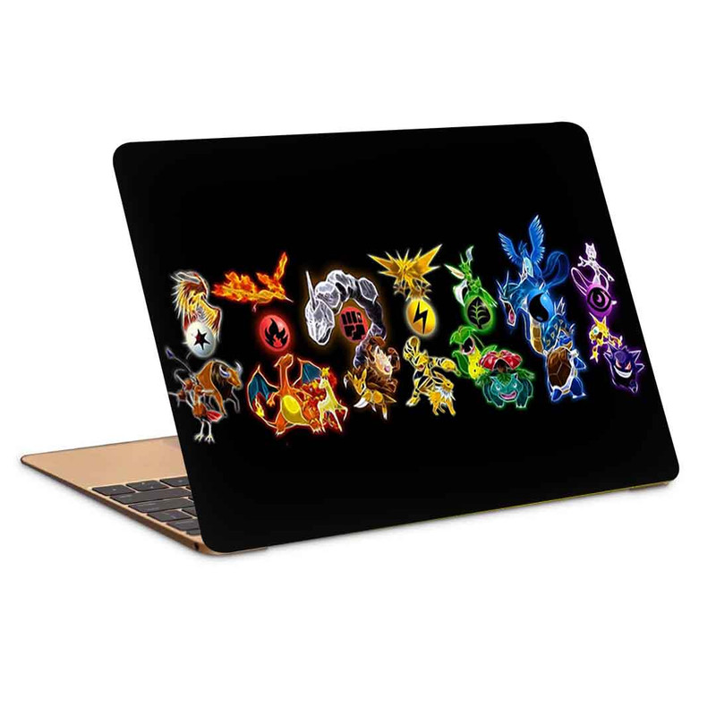 استیکر لپ تاپ طرح dual monitor pokemonکد c-249مناسب برای لپ تاپ 15.6 اینچ