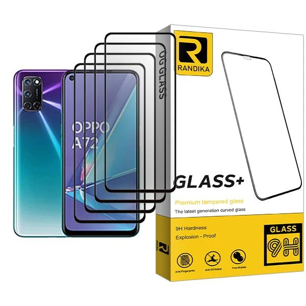 محافظ صفحه نمایش راندیکا مدل Randika Glass MIX004 مناسب برای گوشی موبایل اوپو A72 بسته چهار عددی